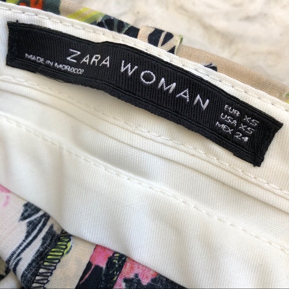 Zara High Waisted Wide Leg Floral Pants - Picture 3 of 5